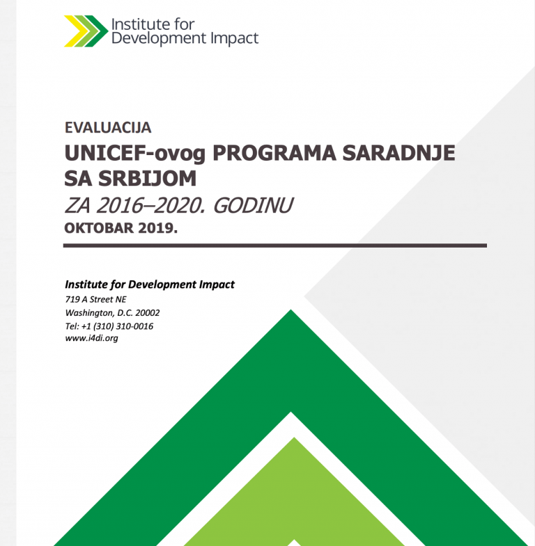 Evaluacija UNICEF-ovog programa saradnje sa Srbijom